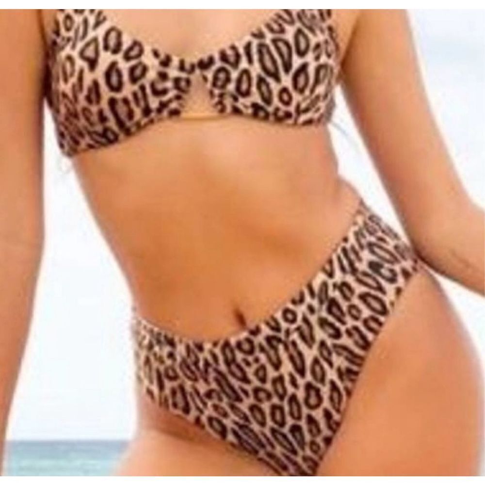 Swiminista Fabulous Leopard Print Bikini bottoms Nwt Medium
